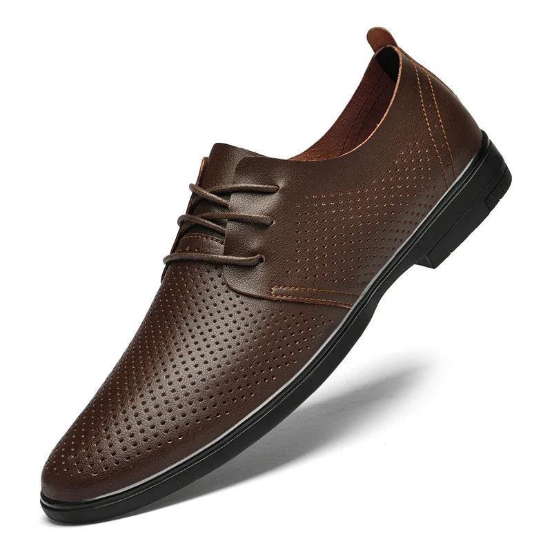 Classic Dress Mens Flats for Wedding Men Oxfords Shoes Fashion Casual Footwear Men New Genuine Leather for Male Walking Shoes