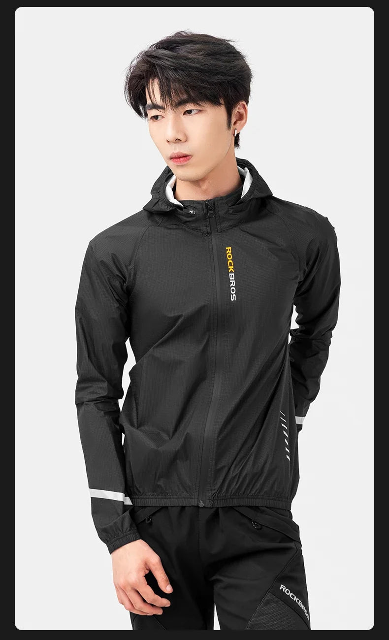 Raincoat Cycling Men Waterproof Jacket Bike E-bike Motorcycle Rainwear Reflective Logo Fishing Climbing Jacket