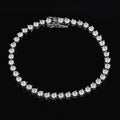 3 Claws D VVS1 Zircon/Moissanite Tennis Bracelet for Women Full Diamond Luxury Chain S925 Sterling Silver Plated Platinum