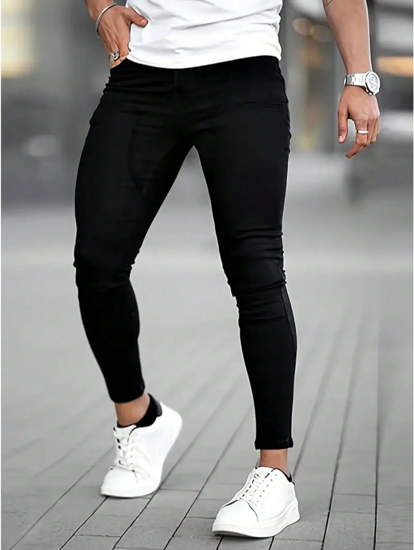 Men's Casual  Jeans, Versatile Elastic And Comfortable Jeans Suitable For All Seasons, Versatile