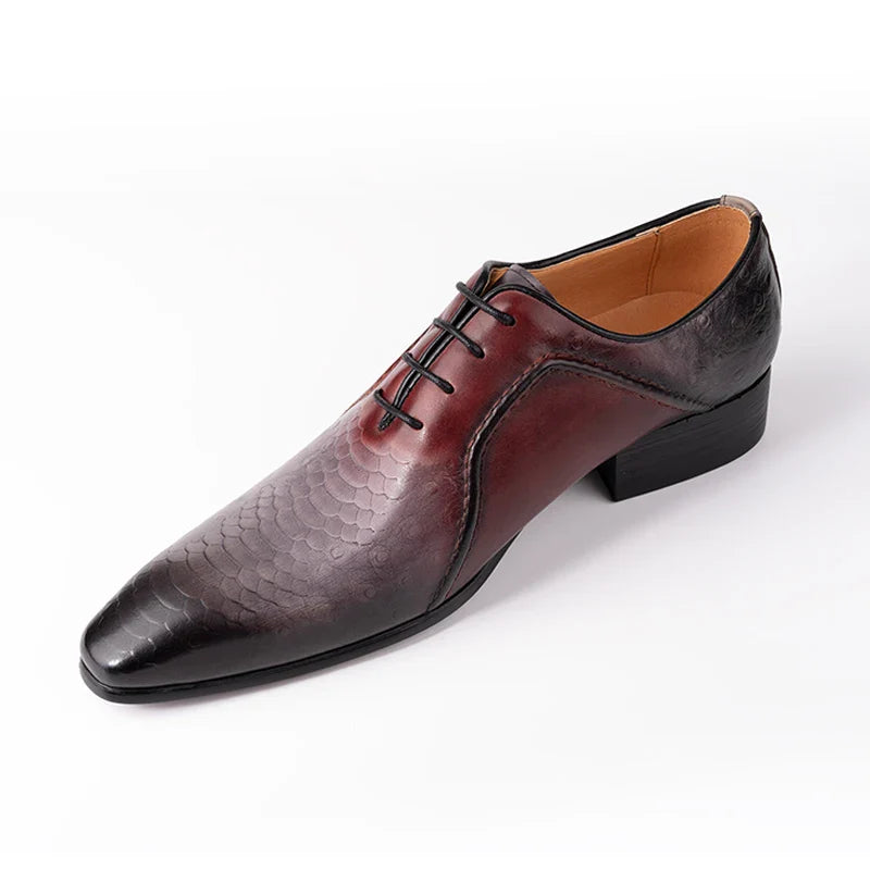 Luxury Business Men Oxford Shoe Elegant Top Quality Formal Genuine Leather Shoe Man Derby Brogues Shoes Wedding Party Shoes