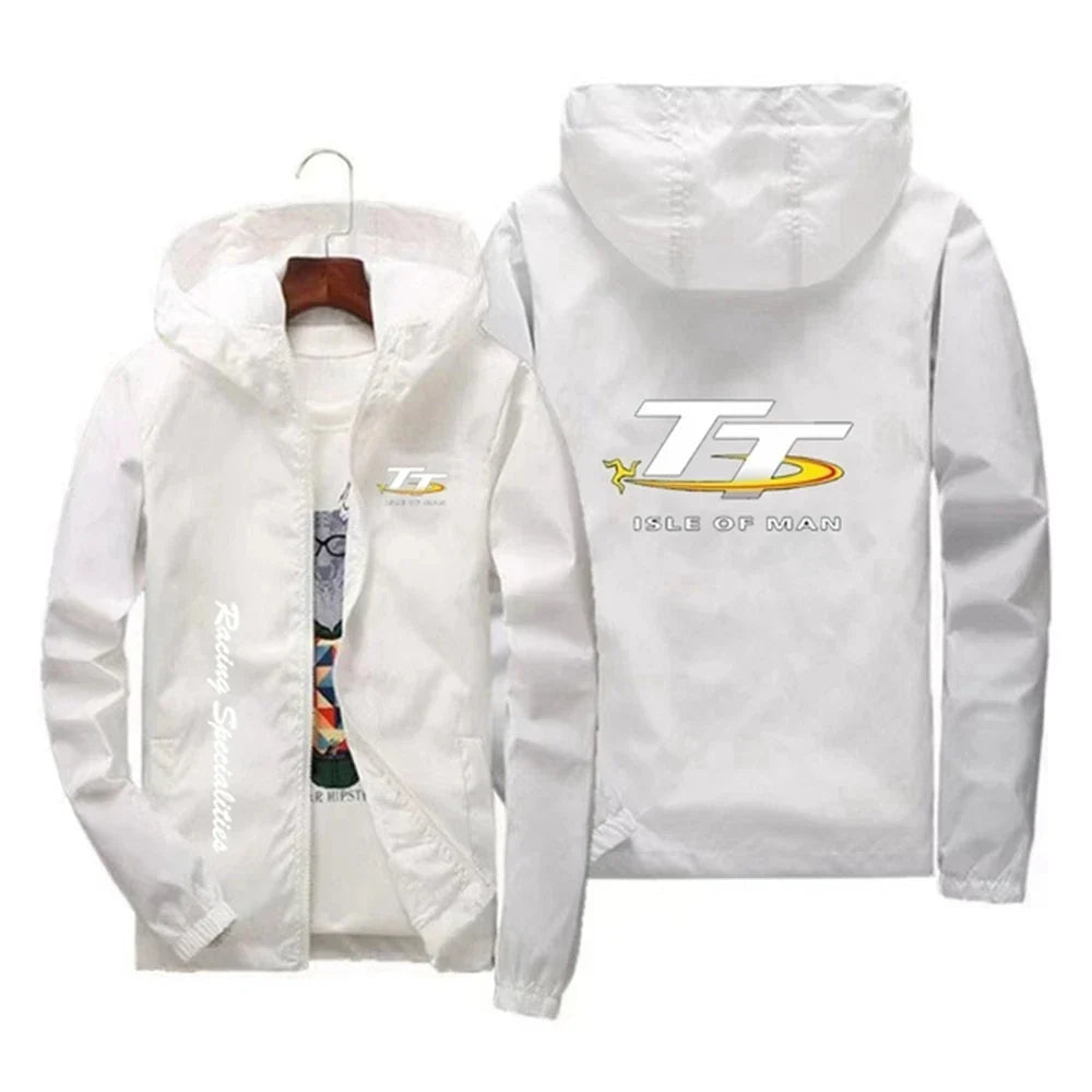 Men's Spring and Autumn Windproof Zipper Hooded Irish TT Outdoor Sports Quick drying Skincare Tower Fishing Jacket 2024 Edition