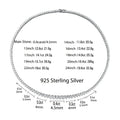 3-Claw Graduated Moissanite Tennis Necklace S925 Sterling Silver with Certificate Lab Diamond Wedding Riviera Necklace for Women
