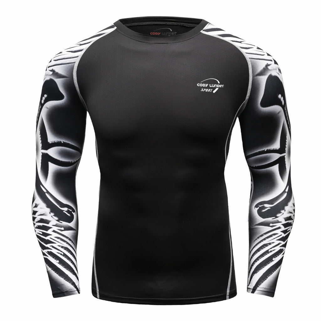 Men Long Sleeve Compression Athletic Workout Shirt Water Sports UPF 50+ Rash Guard High Quality Jiu Jitsu Gi BJJ Top