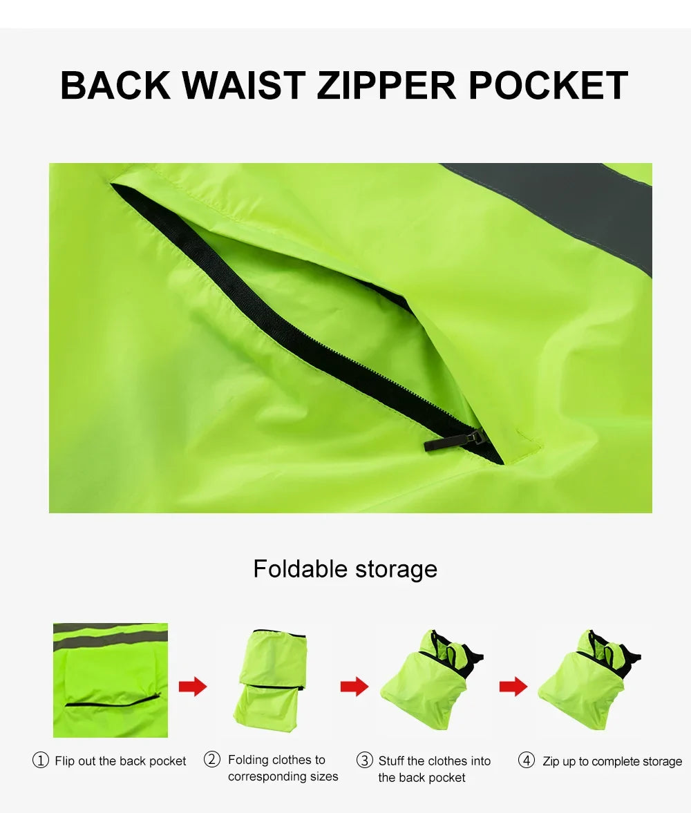 Cycling Windbreaker Windproof Waterproof Reflective Bicycle Jacket Ultralight MTB Road Bike Jersey Portable Cycling Coat