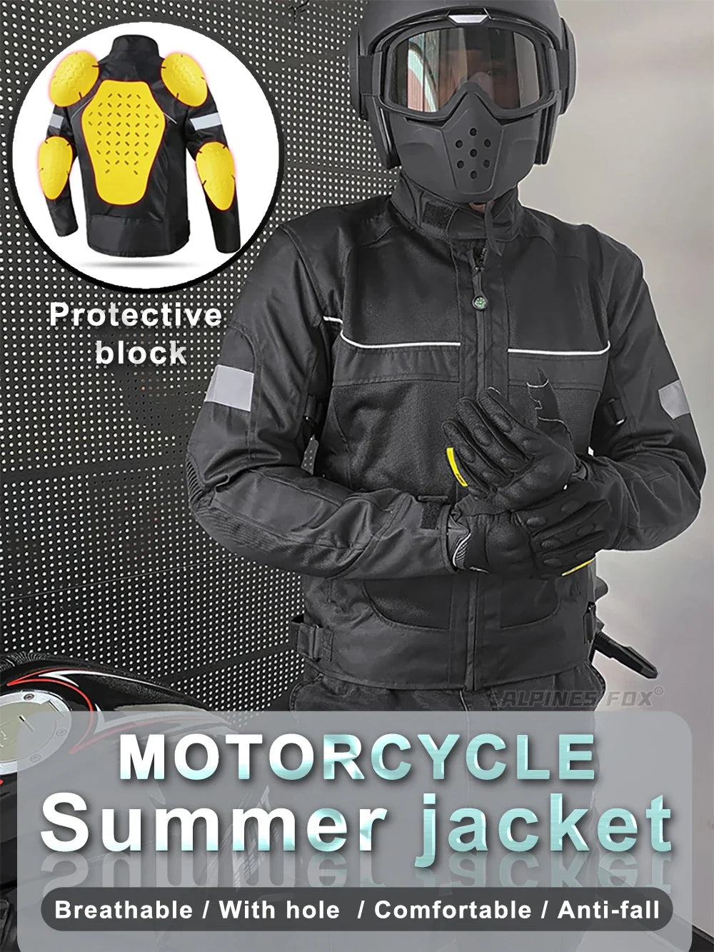 Summer Motorcycle Jacket Men's Motocross Jacket Motorcyclist Jacket Protective Gear Coat Racing Reflective Oxford Clothing M-5XL