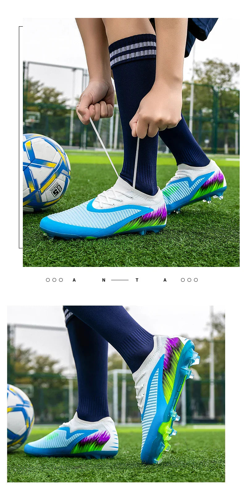New Men Football Boots Training Ultralight Outdoor Drop Shipping Soccer Shoes Cleats Shoes Soccer Long Spikes FG Non-Slip
