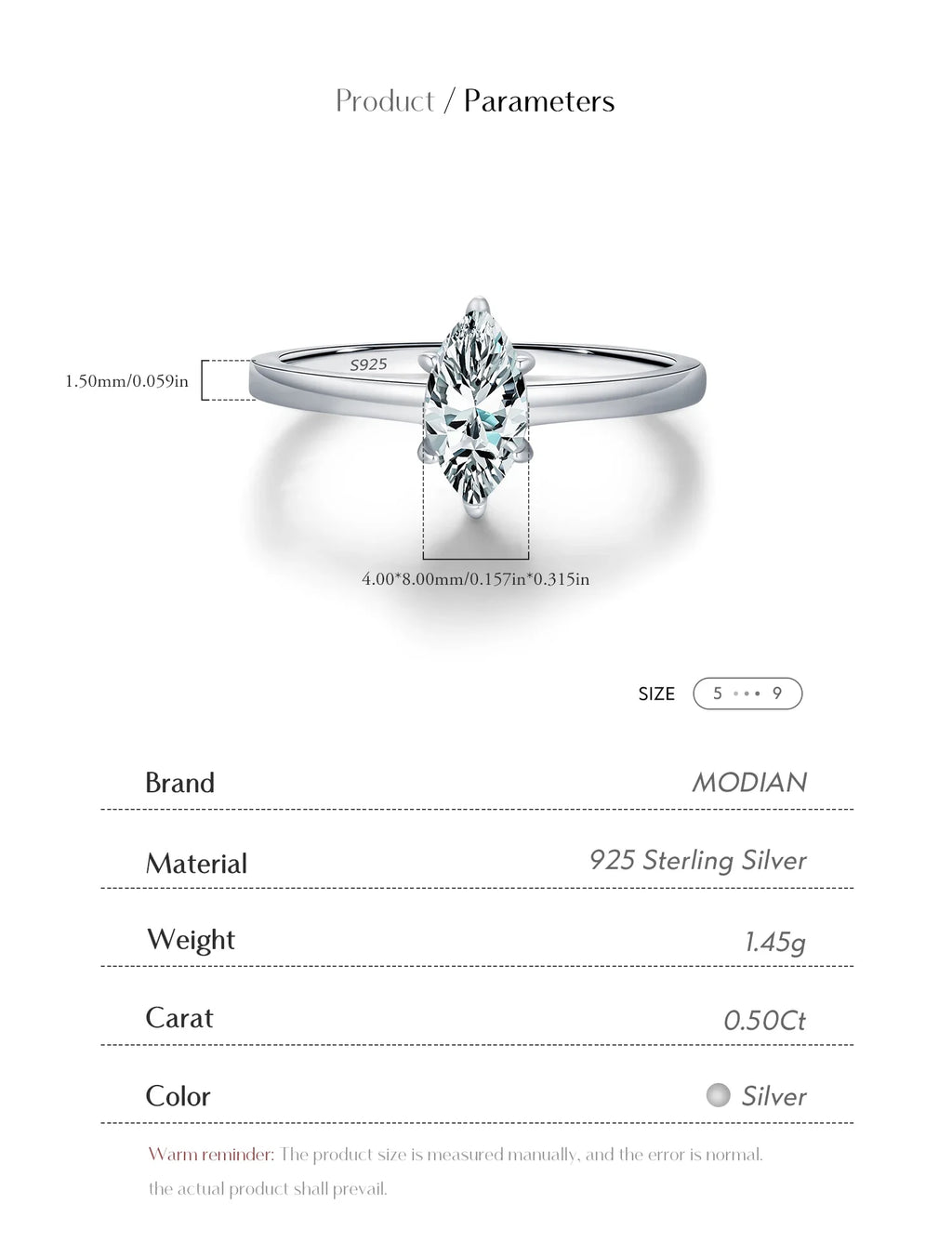 D Color Marquise Cut Rhombic Moissanite 925 Sterling Silver Luxury  Band Rings For Women Wedding Fine Jewelry Gifts