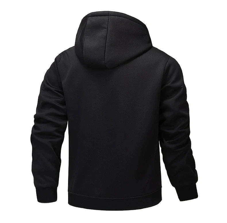 Winter Lambswool Zipper Hoodies Thicken Warm Jackets Long Sleeve Sweatshirts Casual Sports Fleece Black Coats Hooded Men Coat To