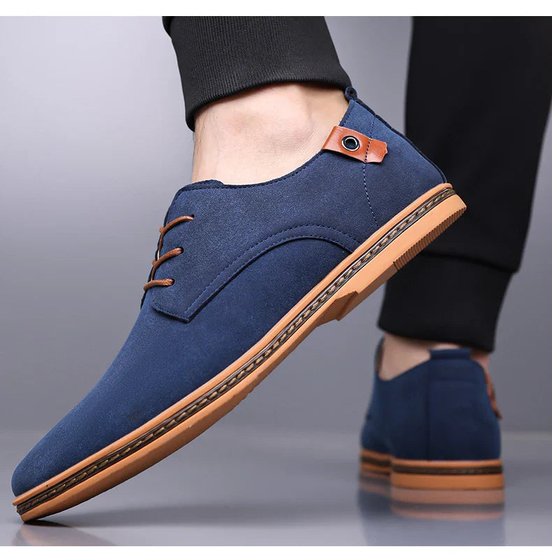 Men's Casual Business Leather Shoes Men Fashion Lace-up Derby Shoe Mens Light Comfortable Outdoor Driving Flats
