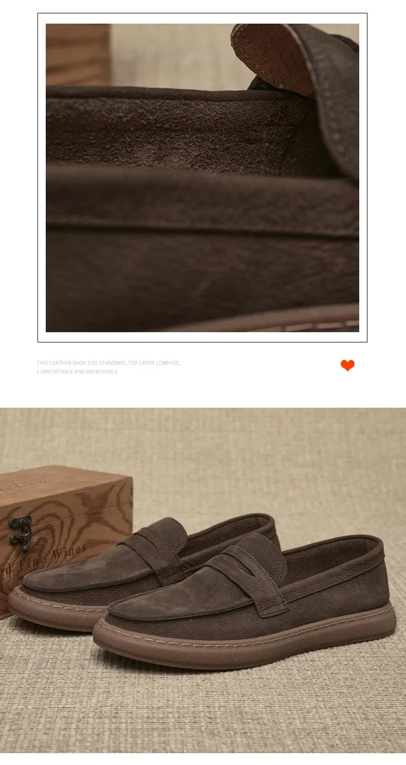 Italian Genuine Leather Men's Casual Shoes Fashion Business Loafers for Men Formal Shoes Designer Moccasins Lightweight Driving