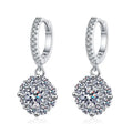 0.5 Carat D Color Moissanite Diamond Screw Earrings for Women S925 Sterling Silver Plated PT950 Drop Earring Fine Jewelry