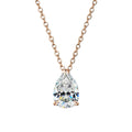 1-4CT Pear Cut D VVS1 Moissanite Necklace 100% S925 Silver 18k Gold Plated Single Diamond Women's Pendant Necklace Fine Jewelry