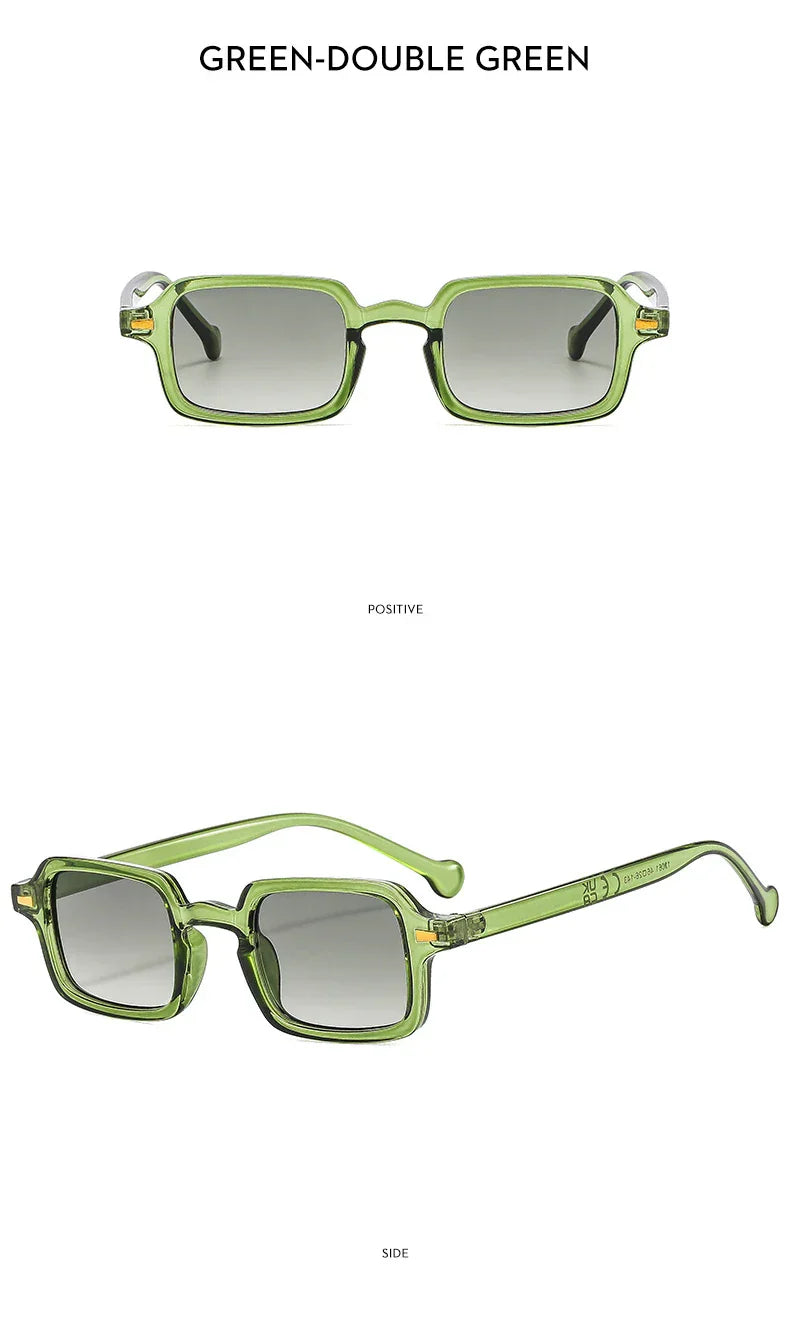 Fashion Luxurious Rectangle Sunglasses Women Oval Vintage Brand Designer Square Sun Glasses Men Shades Female Eyewear Anti-glare
