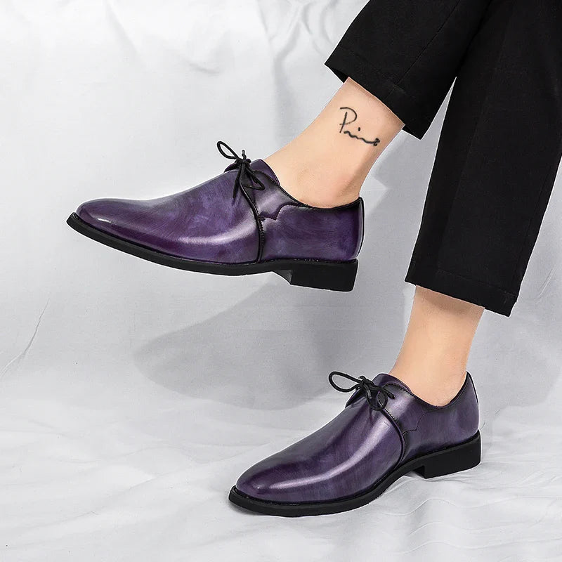 New Men's Solid-Color Belt Casual Shoe Are Comfortable And Classic Business Office Fair Dress Shoe Are Fashionable Wedding Shoes