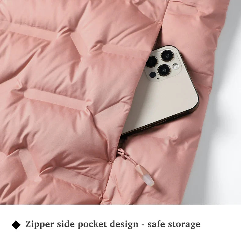 Winter Warm Down Jacket Women Hiking Camping Climbing Trekking Graphene Lining Coat Duck Down Lightweight Padding Jackets
