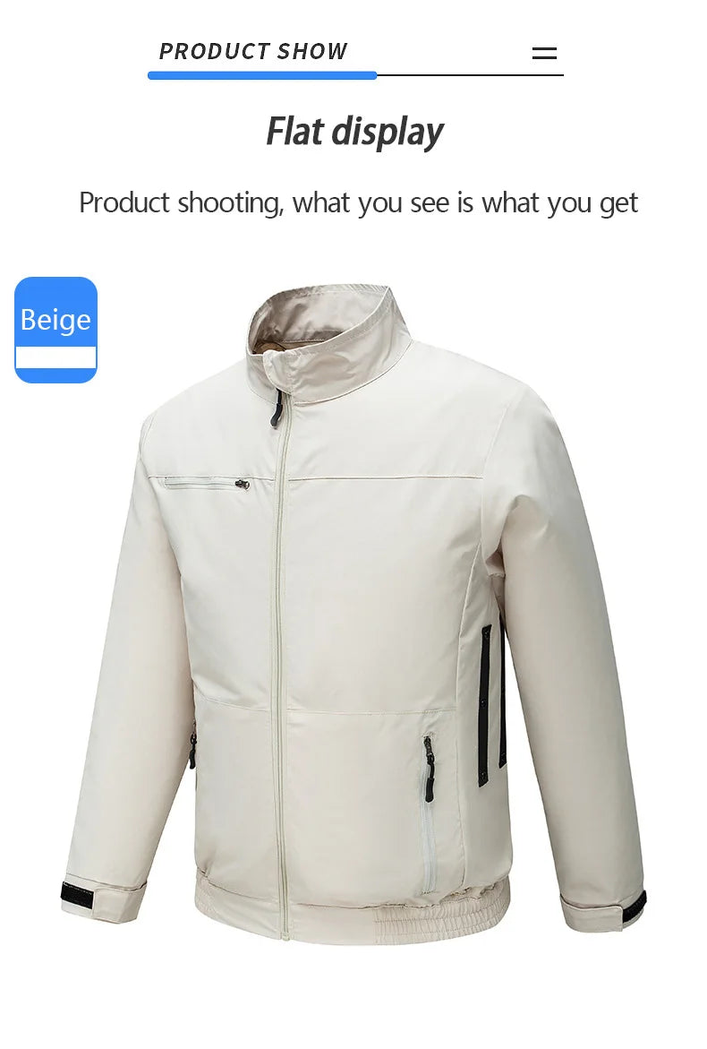 Smart Air Conditioned Jacket with Four Hole Fan Clothing Men's Outdoor Fishing Sun Protection Uniform Labor Protection Workwear