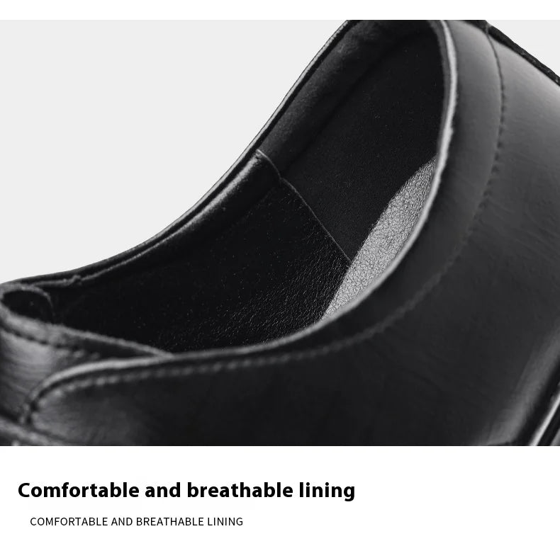 Big Size Elevator Shoes Men Leather Shoes Height Increasing Shoes For Man Increase Insole 6-8CM Invisible Heightening Lift Shoes