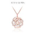 Real Moissanite Necklace Real 925 Sterling Silver Flower Pendant for Women Man Top Quality Wedding Bridal Fine Jewelry
