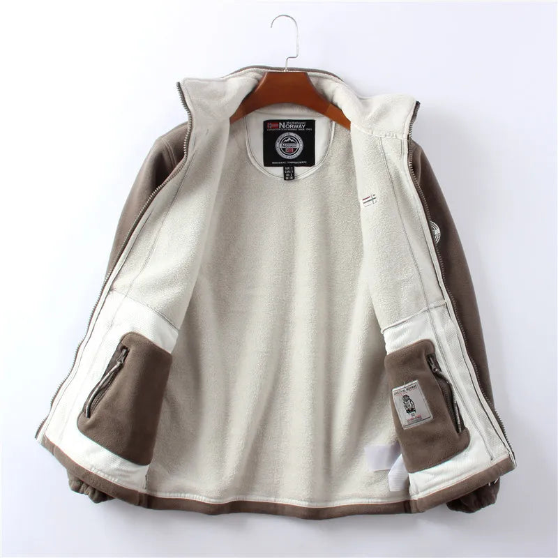 Thickened Double - Sided Polar Fleece Jacket for Men | Autumn/Winter Warm Casual Loose Fit Big Size Coat