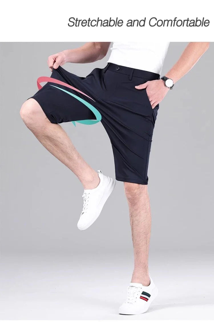 2026 Men's Golf Shorts Quick Dry 4 Way Stretch Casual Work Dress Hiking Shorts for Men Waterproof Knee Shorts
