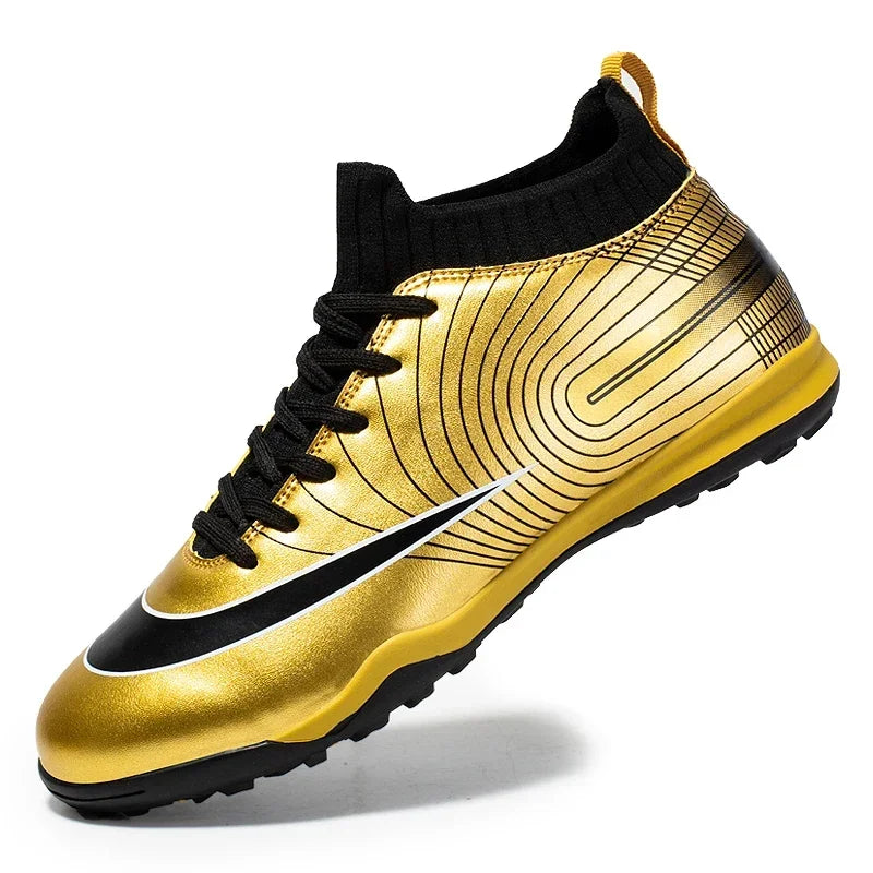 Men Soccer Shoes Ankle Outdoor Long Spikes Football Boots TF Professional Grass Cleats Unisex Football Shoes Chuteira Society