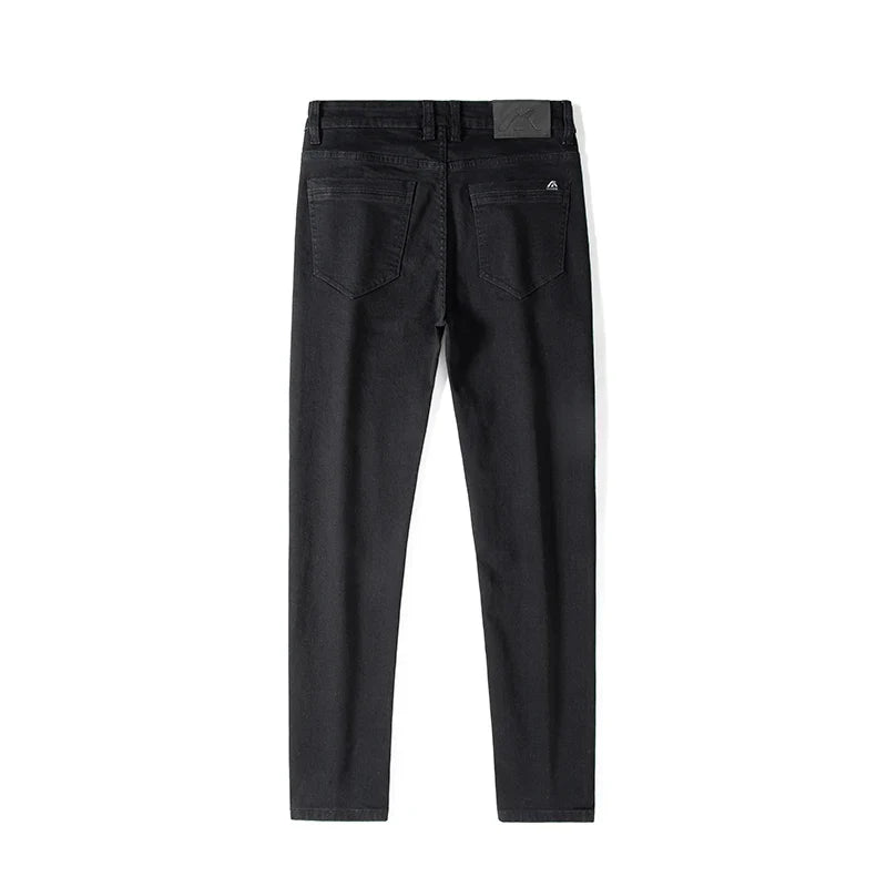 2026 Men White Jeans Fashion Casual Classic Style Slim Fit Soft Trousers Male Brand Advanced Stretch Pants