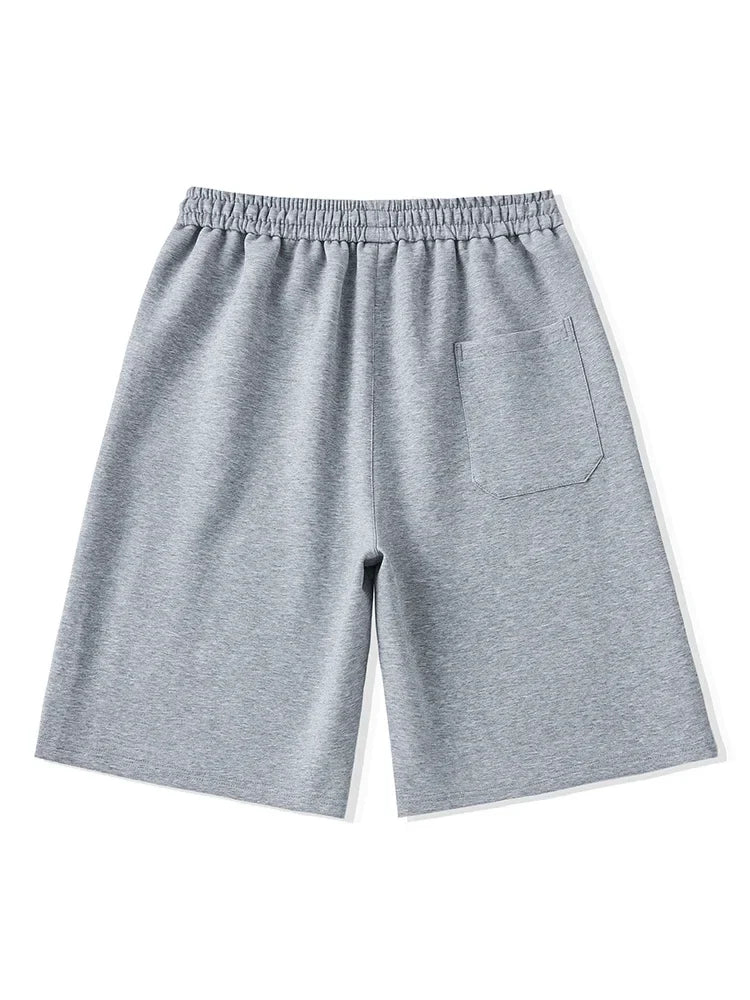 Men's Shorts Summer Clothes Fashion Letter Printed Casual Sweatpants Solid Color Loose Cotton Short Pants Male Straight Shorts