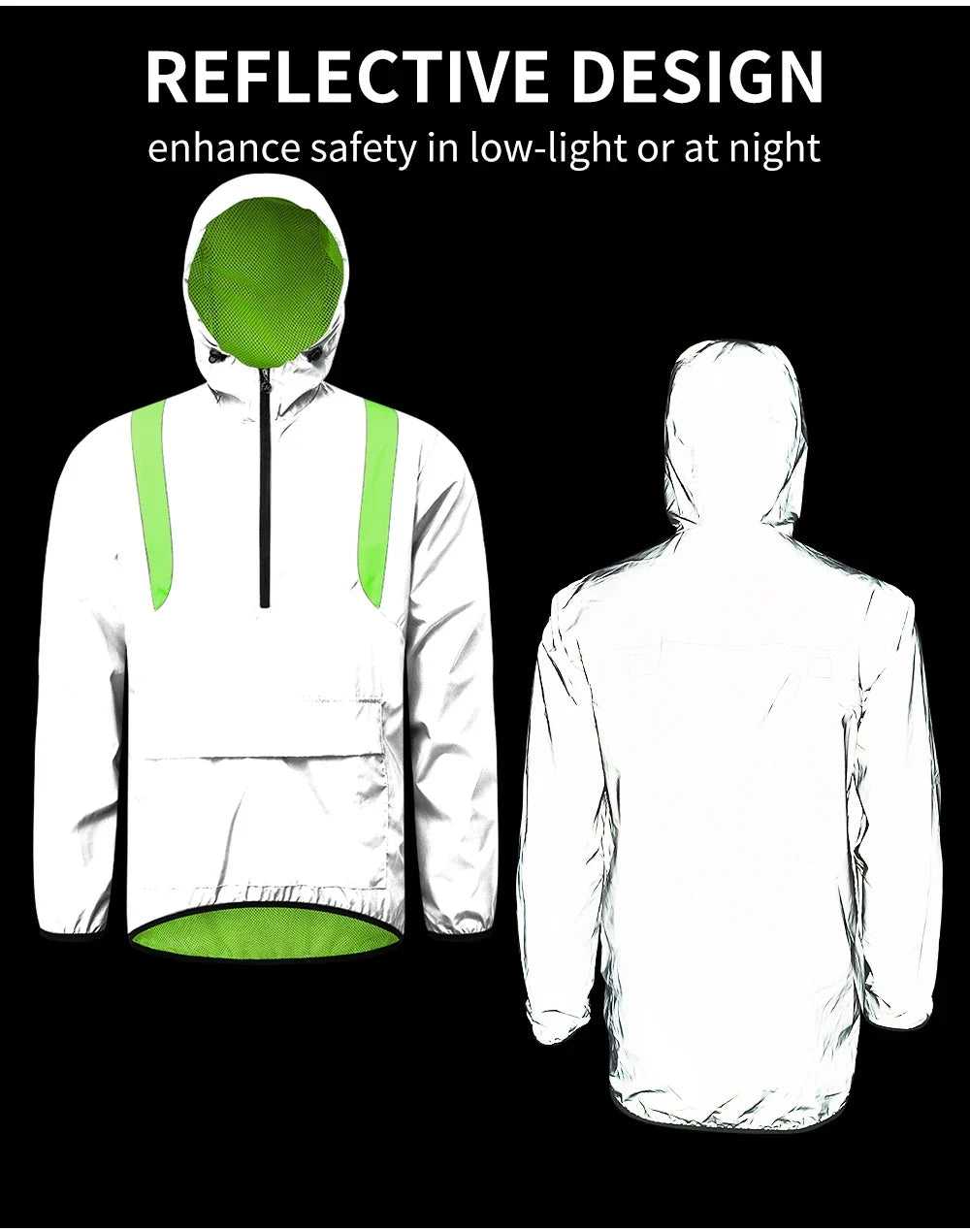 Reflective Cycling Jacket Winter Autumn Bicycle Windbreaker Bike Soft Windproof Waterproof Motorbike Jacket Men Coat