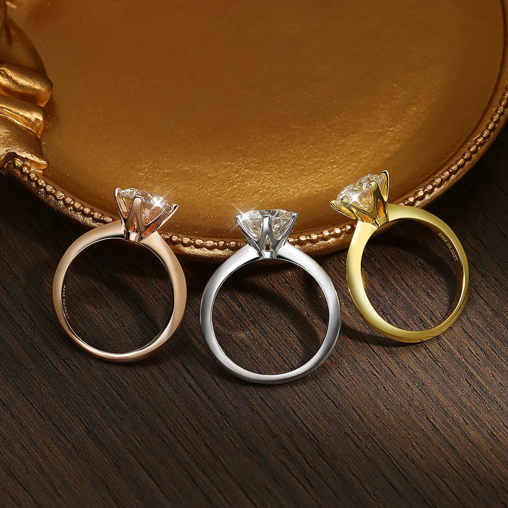 Original 925 Sterling Silver Ring Moissanite Diamonds with Certificate Fine Jewelry Wedding Engagement Rings for Women