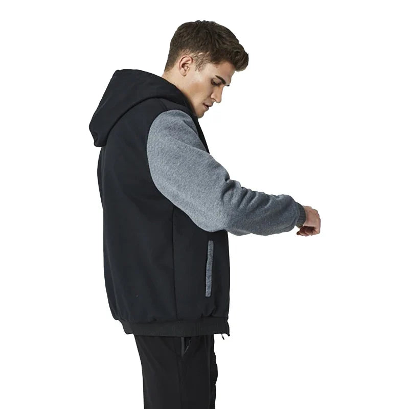 Men's Jacket Anime Bleach Zip Up Hoodies Thicken Warm for Men Fleece Long Sleeve Coat Casual Hooded Streetwear Men Winter Coats