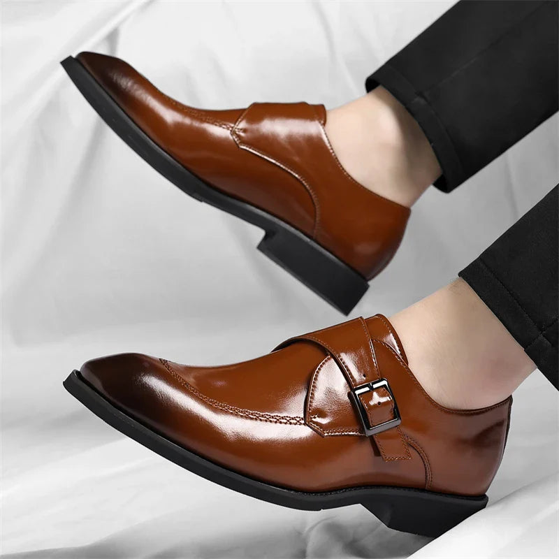 Men's Leather Shoes British Style Business Formal Derby Comfortable Fashionable Casual Footwear-SJ1112