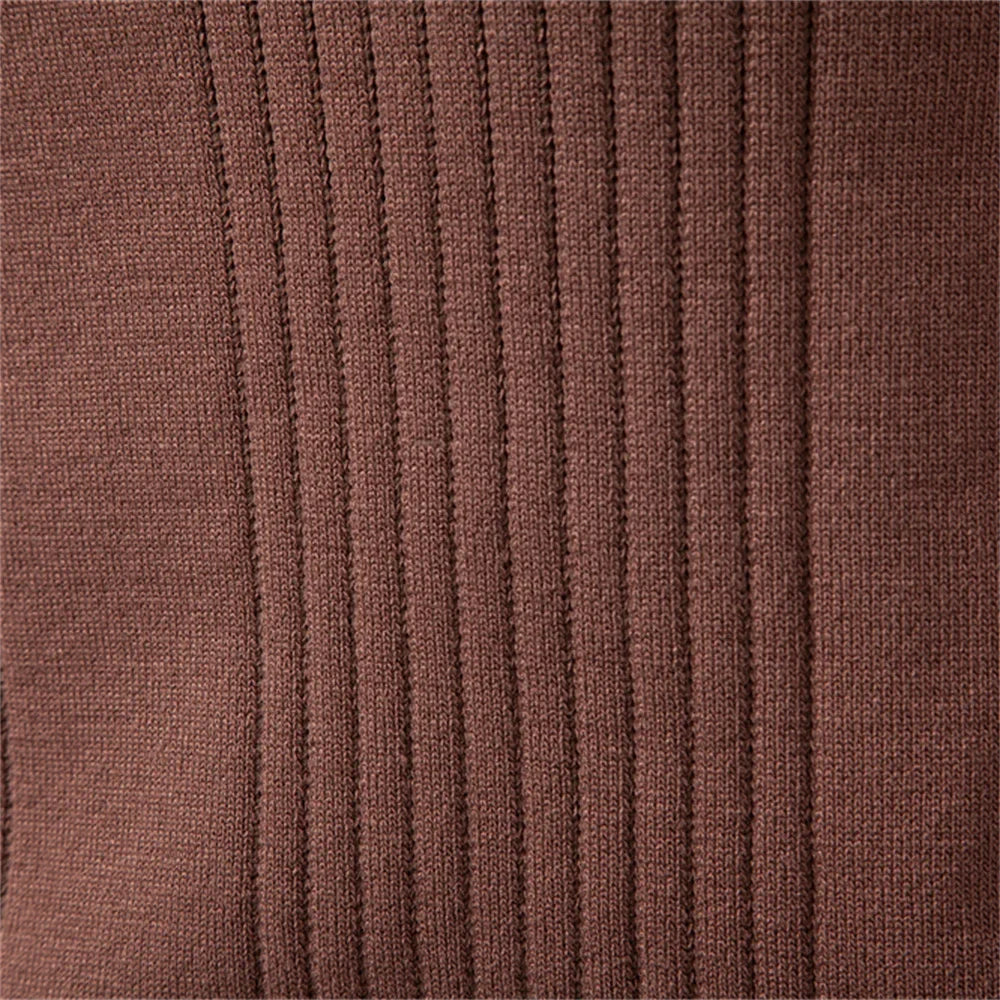 New Top Button Down Polo Shirt Men Solid Color Long Sleeve Fall Winter Luxury Warm Touch Business Casual Mens Sweatershirt
