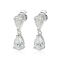 D VVS1 Pear Moissanite Drop Earrings for Women GRA Certified Diamond Solid s925 Silver Plated 18k Gold Wedding Earring