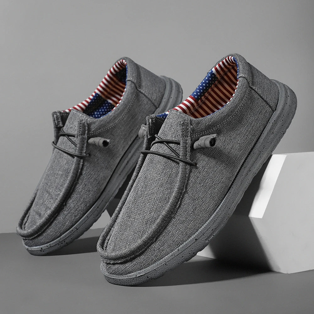 Plus Size Men's Solid Color Breathable Slip On Classic Loafer Shoes Comfy Casual Durable Lightweight Walking Shoes