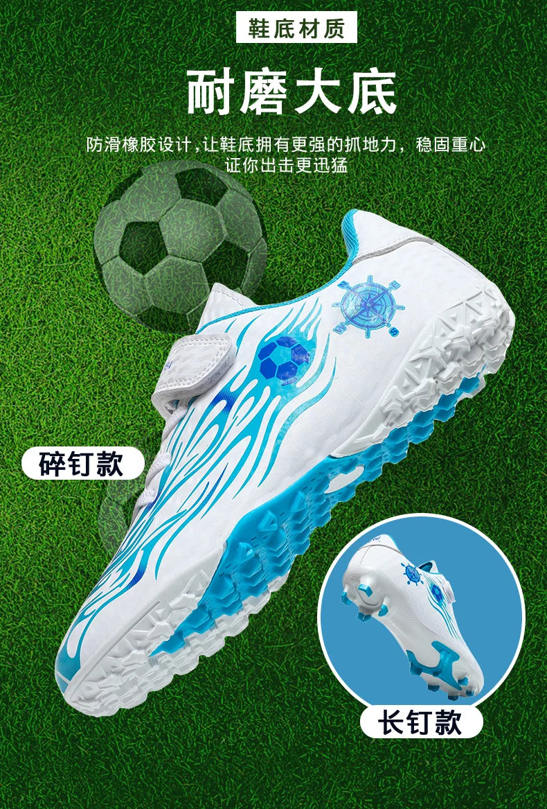 New Kids Low Top Soccer Shoes Boys Football Cleats Boys Lightweight Training Boots Youth Breathable Comfortable Football Sneaker