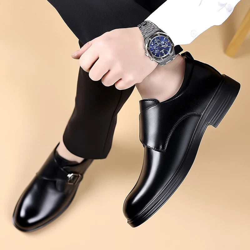 Classic Leather Men Loafers Fashion Man Casual Shoes Outdoor Slip on Flats Non-Slip Driving Shoe Business Moccasins Oxford Shoes