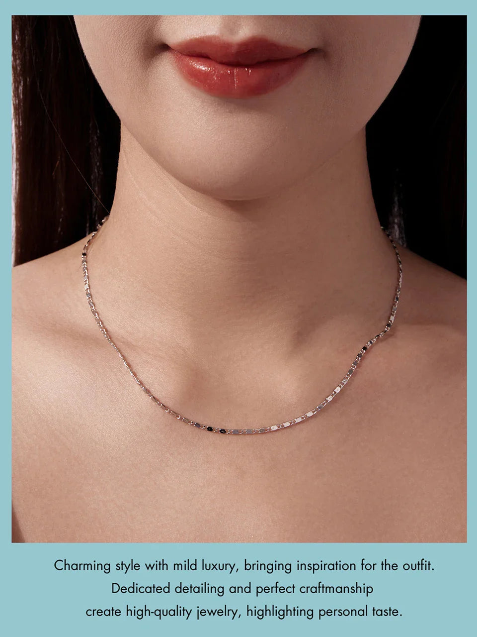 Silver Gold Plated Stackable Basic Cuban Chain Copper Flat Snake Link Chain with Clasp Adjustable for Men Women DIY Beads
