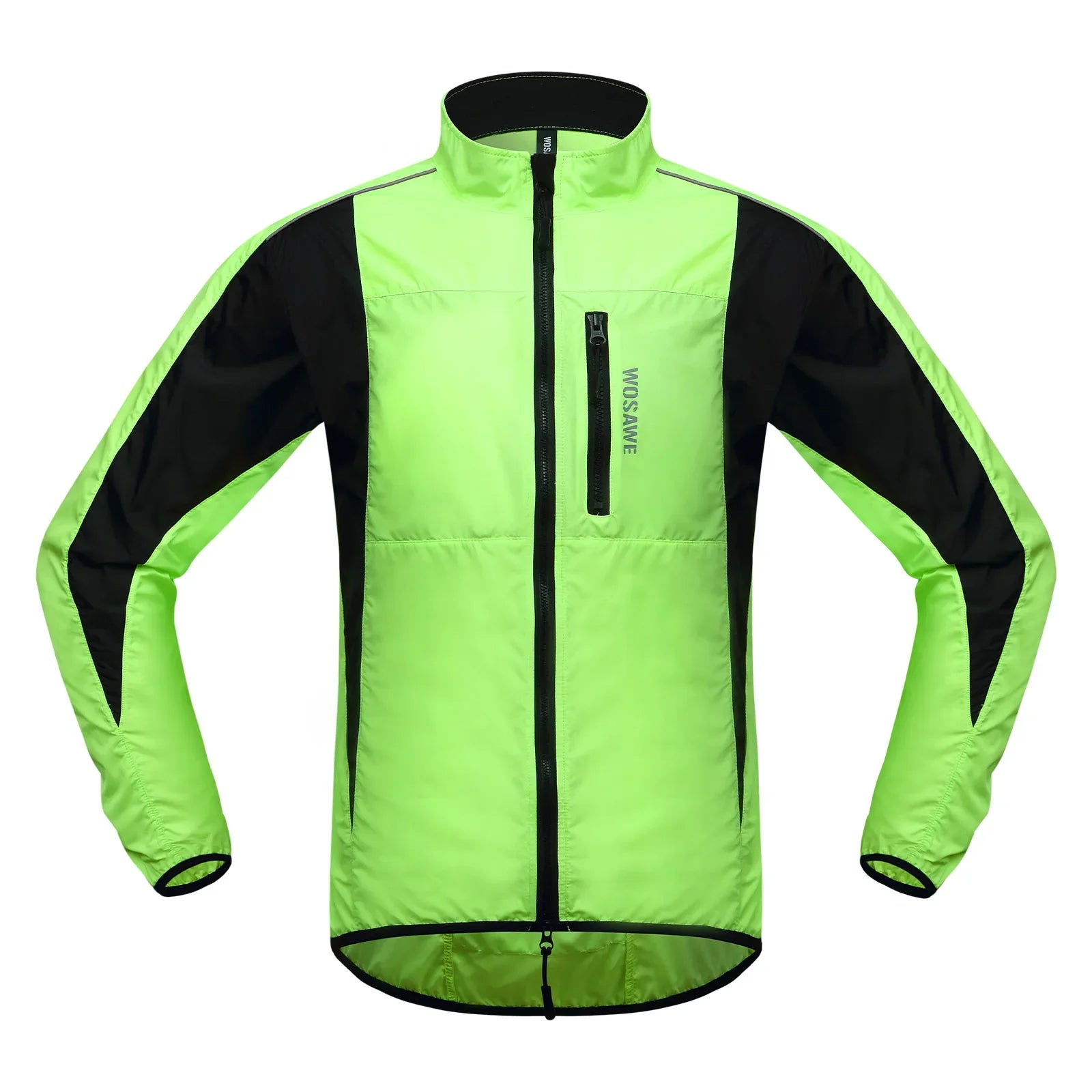 Men Windproof Water-repellent Reflective Cycling Jacket MTB Bicycle Long Sleeve Windbreaker Bike Coat Jersey