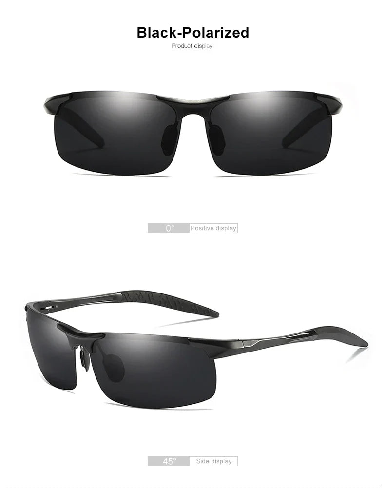 CLLOIO Aluminum Photochromic Sunglasses Men Polarized Day Night Driving Chameleon Glasses Anti-Glare Change Color Sun Glasses UV
