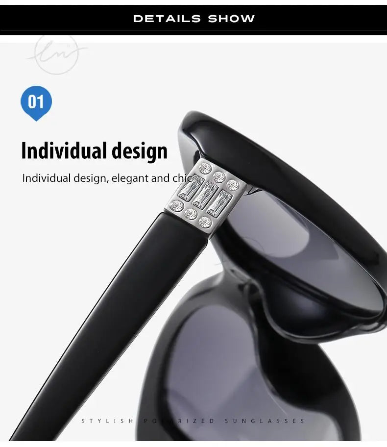 Young Style Women's Sunglasses Gradient Polarized Driving Glasses Luxury Design Ladies Elegant Lunette De Soleil Femme