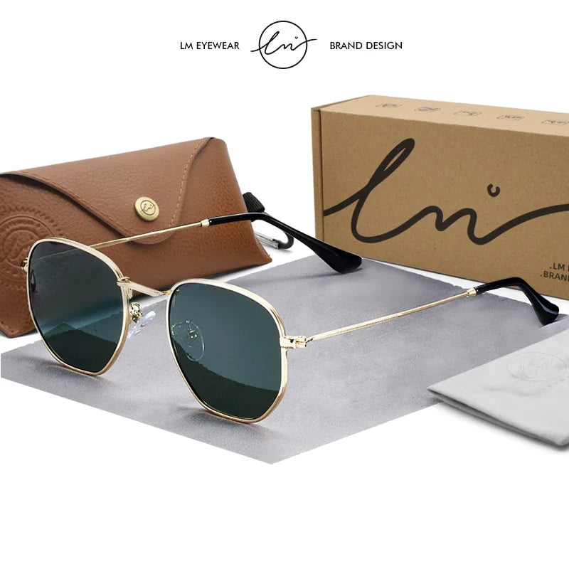 New Fashion Women Hexagon Sunglasses Men Retro Polarized Driving Coating Mirror Sun Glasses Goggle UV400 Eyewear gafas de sol
