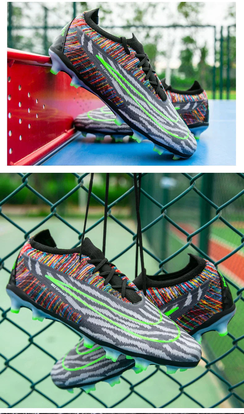 Men Training Football Boots Non-Slip Soccer Shoes Outdoor Cleats Futsal Breathable Sneakers Unisex Comfortable FG/TF Ultralight