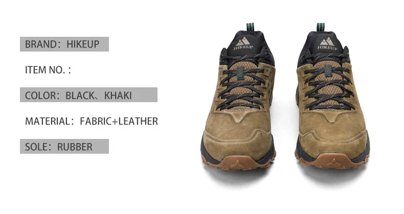 Hiking Shoes for Men Outdoor Sports Camping Hunting Walking Shoe Suede Genuine Leather Breathable Sneaker Non-slip