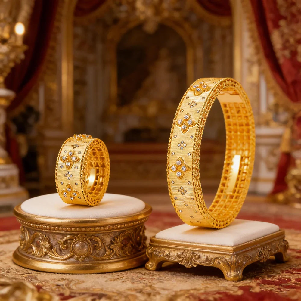 Luxury African Bangle Ring Sets Fashion Dubai Bridal Jewelry Sets For Women Wedding brincos para as mulheres 2024