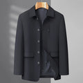 Men's Turn-down Collar Button Jacket Business Casual Outerwear for Male