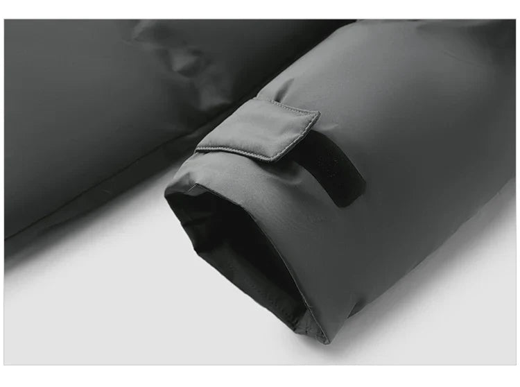 Down Jacket Men Long Hooded Loose Simple Versatile 2026 Winter Man Clothes Winter Outerwear