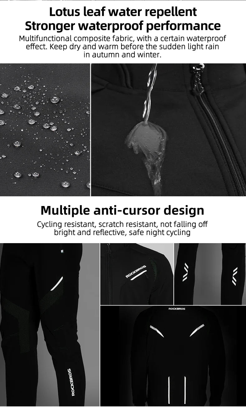 Winter Warmer Bicycle Jackets Windproof Thermal Fleece Bike Tops Coat Men Women MTB Road Sports Cycling Jerseys Jacket