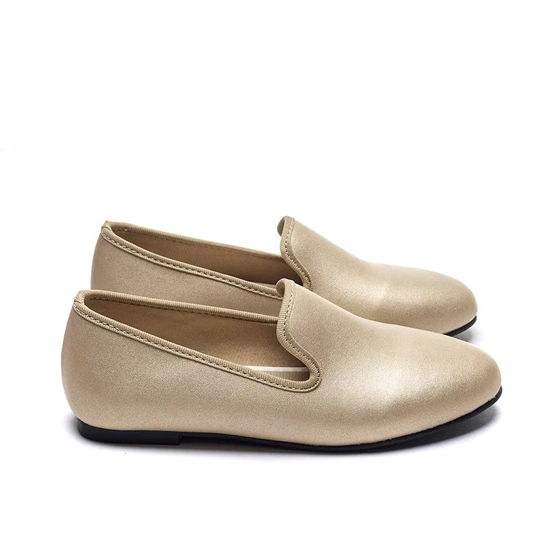 Previous Classic Slip On Dress Shoes Burlap Sliver Leather Classic New Design Boys Girls Casual Shoes For New Spring And Summer