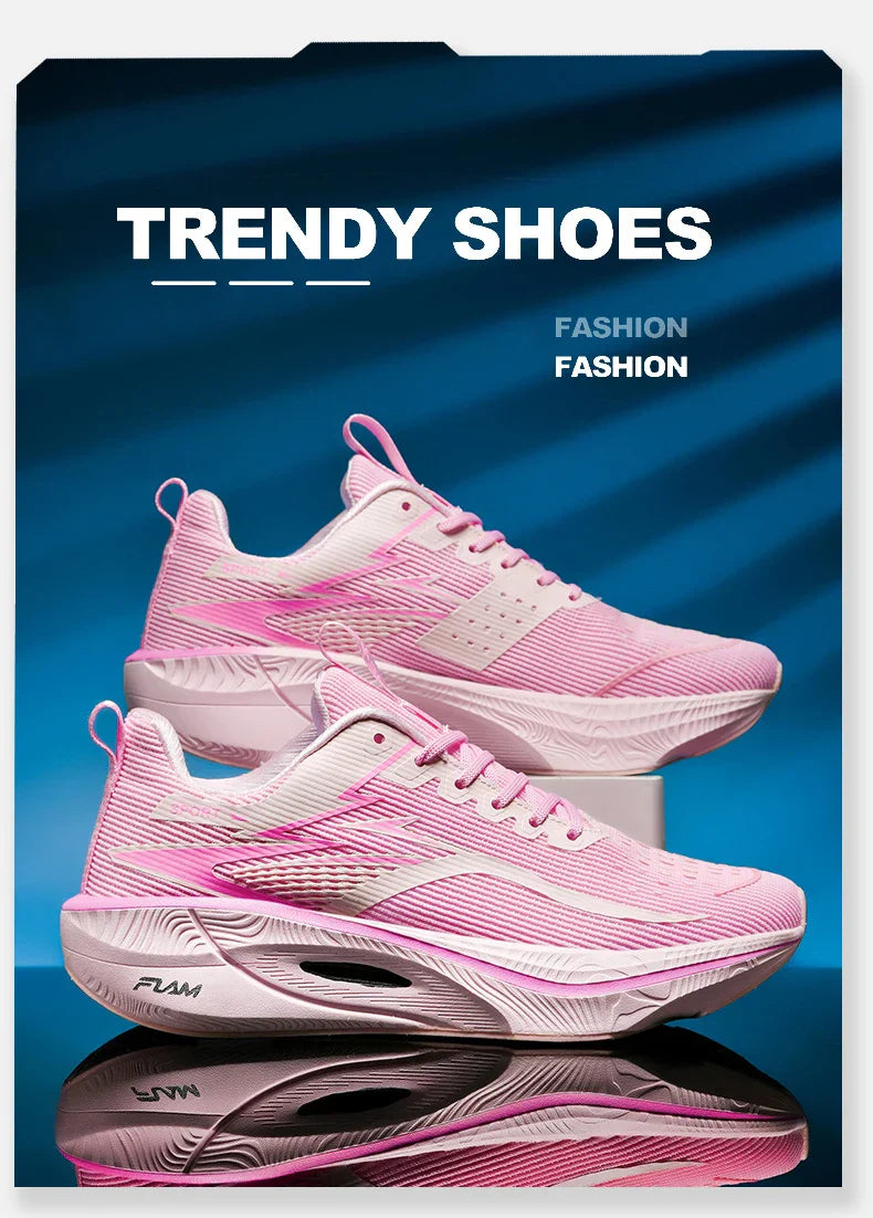Men Sports Running Shoes Carbon Board Air Cushion Breathable Lightweight Women's Comfortable Athletic Nonskid Sneakers